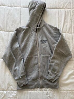 MV Sport Light Grey Full-Zip Hoodie